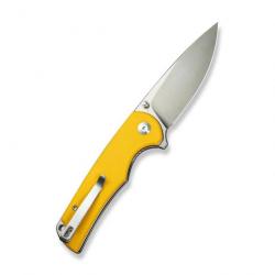 Couteau Sencut Praktisk Yellow Manche G10 Lame Acier 9Cr18MoV IKBS Linerlock Clip S240192