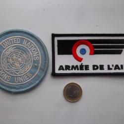 lot écussons collection militaire O.N.U armée air Organisation des Nations unies