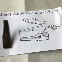 VENDU PAR LE-CUIRASSIER RESSORT DE CHIEN DE PISTOLET COUP DE POING LOUIS PHILIPPE