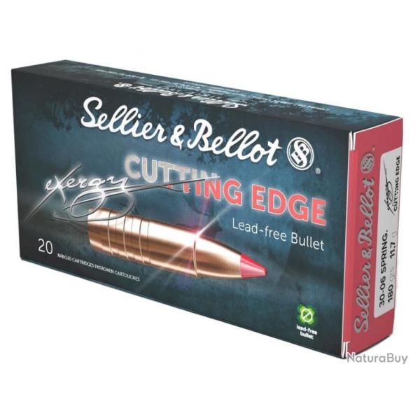 Cartouches munitions  balles SELLIER & BELLOT Cutting Edge TXRG cal. 30-06 180gr 11,7g par 20