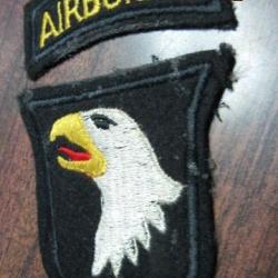 patch 101 Airbonne para parachutiste feutre ww2 US insigne deuxième guerre américain GI débarquement