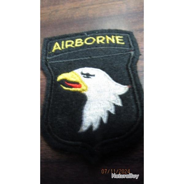 patch 101Airbonne para parachutiste feutre ww2 US insigne deuxime guerre amricain GI dbarquement