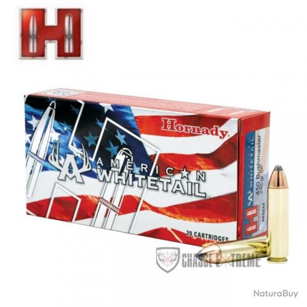 20 Munitions HORNADY American Whitetail Cal 450 Bushmaster 245Gr InterLock