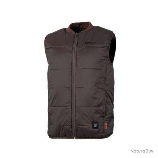 Gilet sans manche chauffant SOMLYS thermoshield marron sans batterie