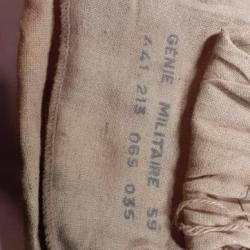 sacs à sable toile de jute armée Génie militaire inscription datés 1959