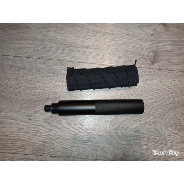 Moderateur de son airsoft vsr 10 avec adaptateur et couvre silencieux