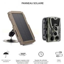 Chargeur Solaire Haute Conversion 25% avec Support Rotatif 360° et Câble 3m