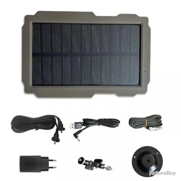 Kit Panneau Solaire 3000mAh pour Camra Chasse 6V-12V *Enchre* Rechargeable SUNTEK