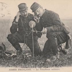 CPA - Guerre de 14-18 - "ARMEE Française - La téléphonie militaire"