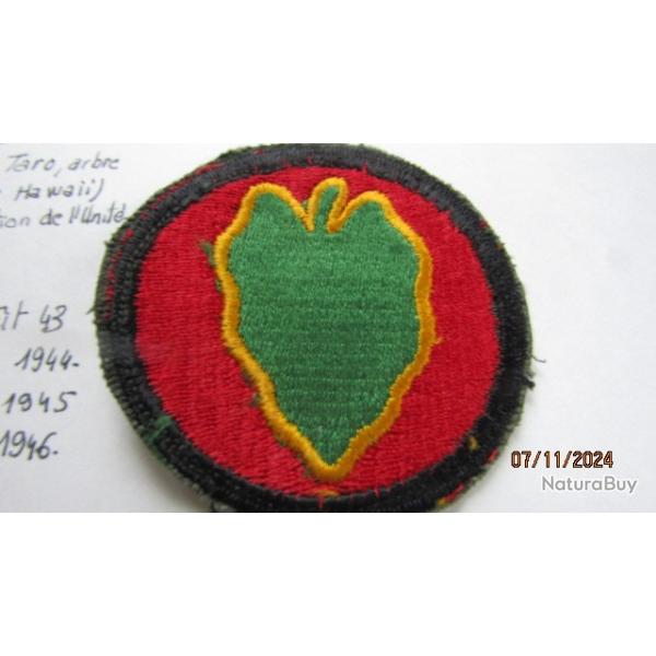 patch  WW2 ORIGINAL US army deuxime guerre 24 DI div ww2 Pacifique deuxime guerre amricain  GI