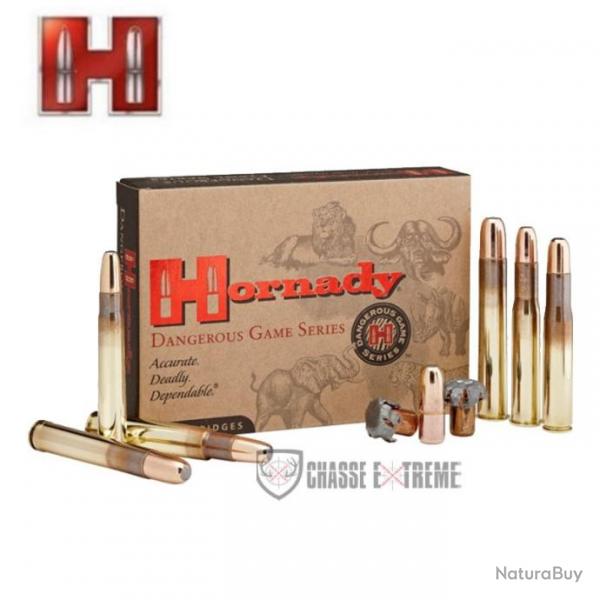 20 Munitions HORNADY Cal 470 Nitro Express 500Gr Dgx Bonded