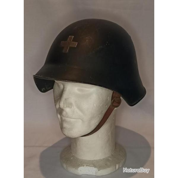 Casque Suisse model 1918 insigne mtal