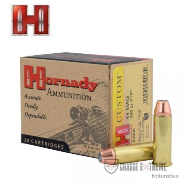 20 Munitions HORNADY Custom Cal 44 Mag 300Gr XTP