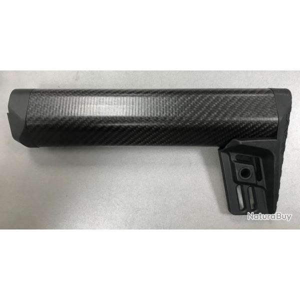 AR-15 LANCER SYSTEMS Lancer Round Carbon Fiber Stock Fixed A2 Length