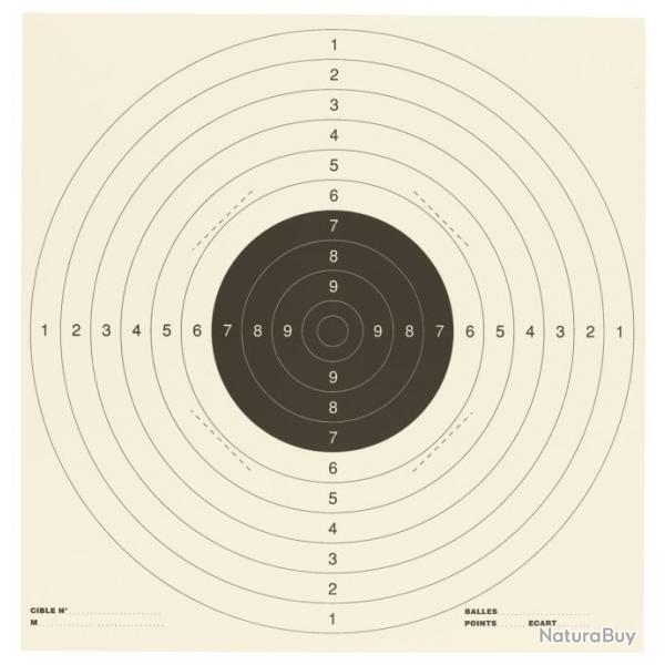 CIBLE PISTOLET 25M C50