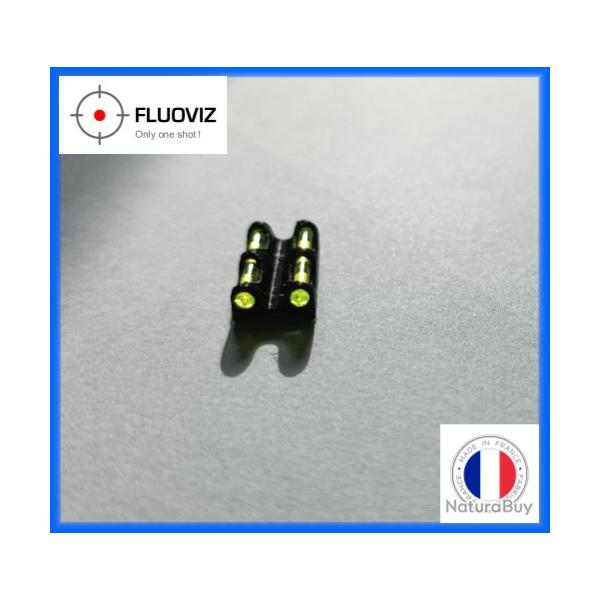 Hausse fibre fluo pour canon cylindrique sans bande