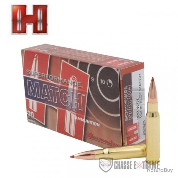 20 Munitions HORNADY Superformance Match Cal 308 Win 168Gr ELD Match