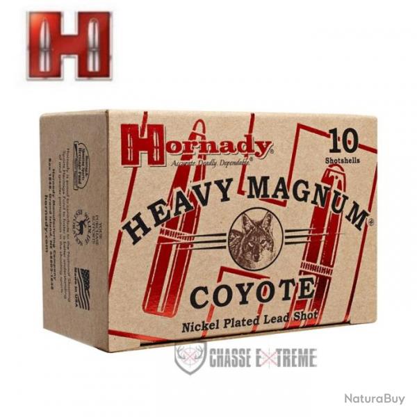 10 Cartouches HORNADY Heavy Magnum Coyote Cal 12 BB Nickel 3"