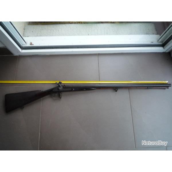 ancien fusil de chasse  chiens  percussion XIX me sicle