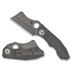 C260TIP Couteau de poche Spyderco Stovepipe manche Titanium