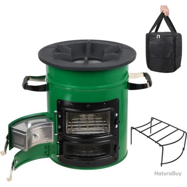 Acier inoxydable Rocket Stove camping - Barbecue - Randonne - Survie - Livraison rapide et gratuite