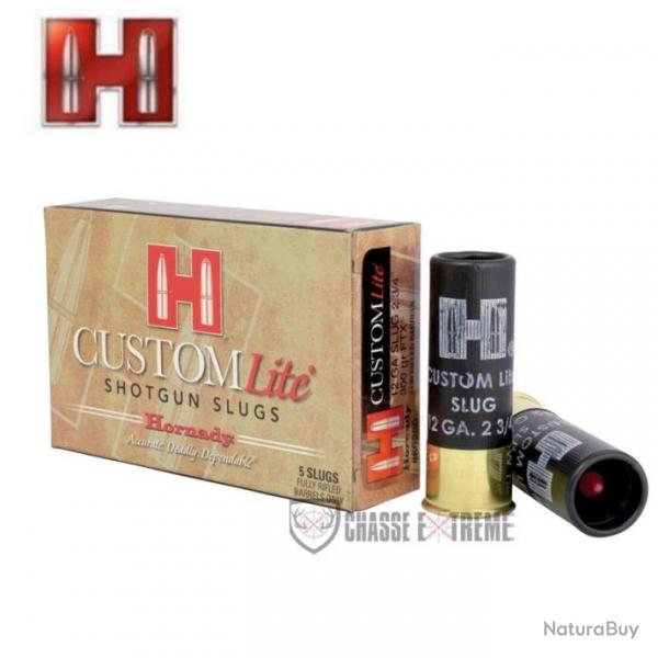 5 Cartouches HORNADY Custom Lite Cal 12 300Gr FTX