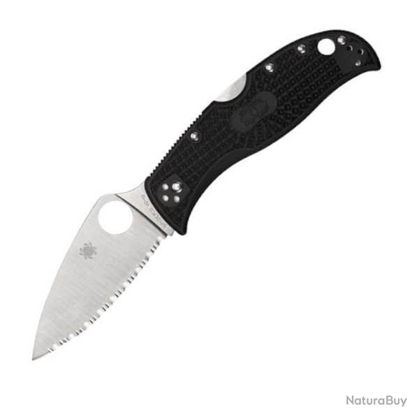 C262SBK Couteau de poche dent Spyderco "LEAFJUMPER" manche noir