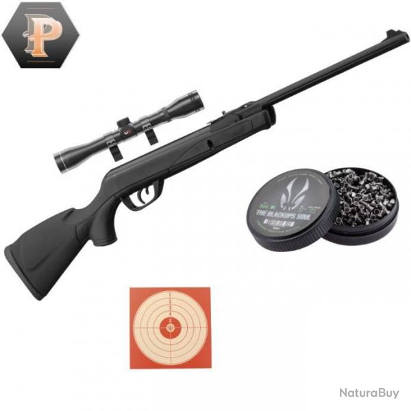 BF24 ! Carabine GAMO Delta Black synthtique - 4.5mm - 7,5 joules + plombs + cibles + lunette