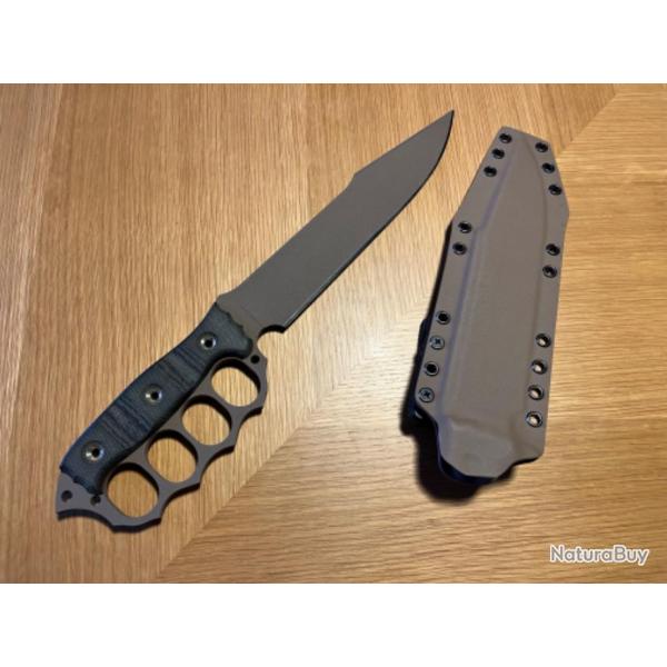 BUSSE COMBAT KNIFE SRT KNUCKLE BOWIE - SPECIAL REACTION TEAM - ARGONNE ASSAULT KNIFE - KYDEX SEATH