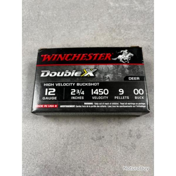 Lot de 10 botes de chevrotines Winchester double X 9grain