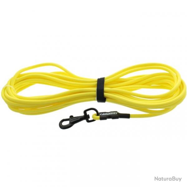 Longe CANIHUNT XTREME PVC Ronde 8 mm JAUNE - 10 mtres