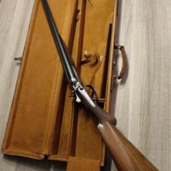 Vente libre majeur rare fusil artisanal anglais à percussion centrale calibre 12 + malette en cuir