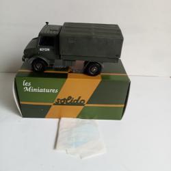 solido France le mercedes unimog baché neuf avec accessoires 1/50 03/88