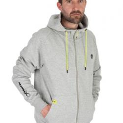 SWEAT BLACK EDITION FULL ZIP HOODY MARL GREY/LIME 2XL MATRIX