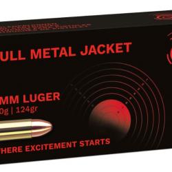 munition 9 mm Luger 8.0g/124 gr FULL METAL JACKET