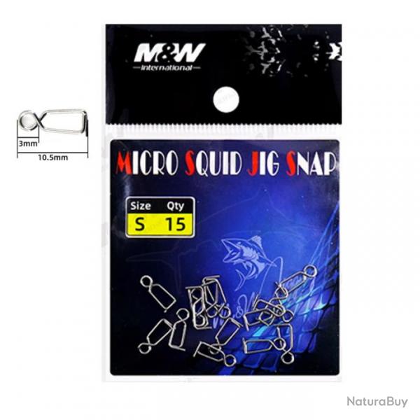 Agrafe M&W Micro Squid Jig Snap