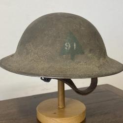 Casque US M17 de production anglaise - 91st Wild West Division - sable camouflé - 1918 Argonne