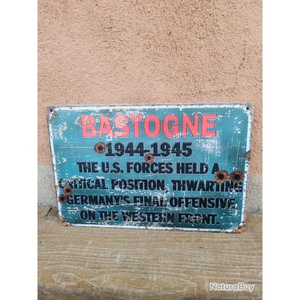 PLAQUE MTAL VINTAGE "BASTOGNE"MODLE 1