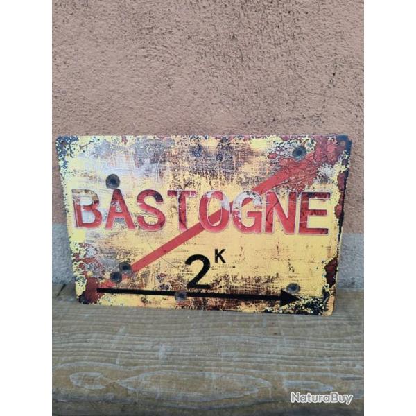 PLAQUE MTAL VINTAGE "BASTOGNE"MODLE 2