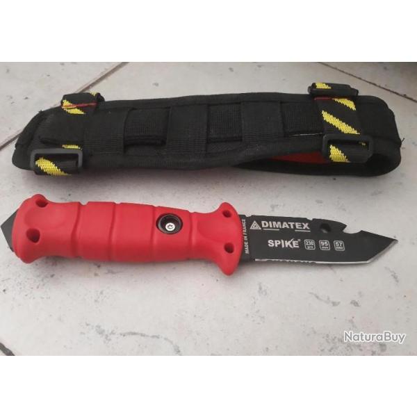 Couteau SPIKE DIMATEX intervention secours rouge + SAC A DOS DIMATEX / Model PARA ROUGE