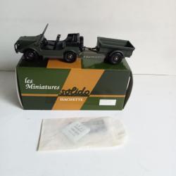 solido France militaire l'auto-union Munga Audi neuf avec accessoires et remorque 1/43 n°212 01/88