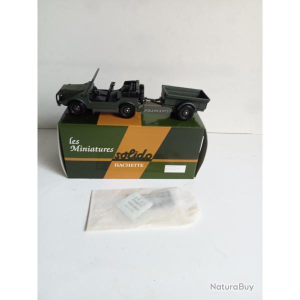 solido France militaire l'auto-union Munga Audi neuf avec accessoires et remorque 1/43 n212 01/88