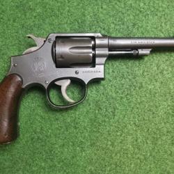 Revolver SMITH & WESSON mod. VICTORY - Calibre 38 S&W - Canon 5" (Occasion bon état)