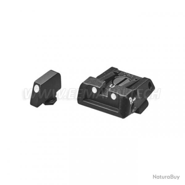 LPA SPS16GL30 Adjustable Sight Set for GLOCK with Fiber Optic Front