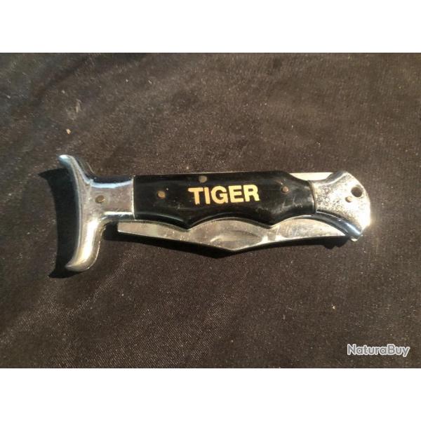 couteau pliant de chasse stainless tiger 215mm