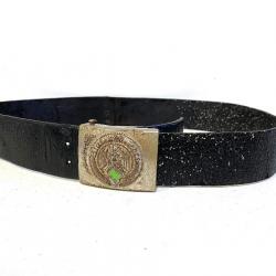 Ancienne Ceinture Ceinturon Allemande ww2 avec boucle de HJ marquage RZM