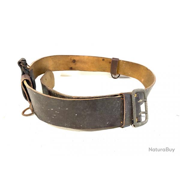 Rare Ancienne Ceinture ceinturon Allemand en Carton Bouilli ww2 RZM avec Passants