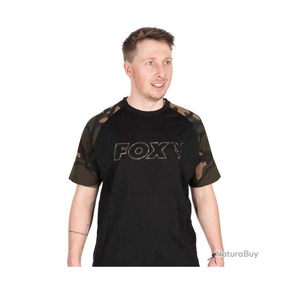 T-Shirt Fox Black/Camo Outline M