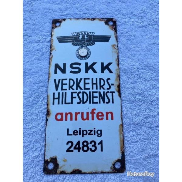PLAQUE EMAILLEE WW2 NSKK
