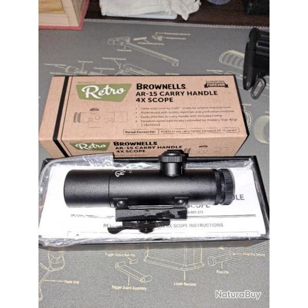 Lunette ar-15 retro carry handle brownells, homologu TAR